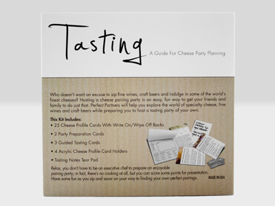 Tasting Kit Sleeve Back beer branding cheese design food packaging wine