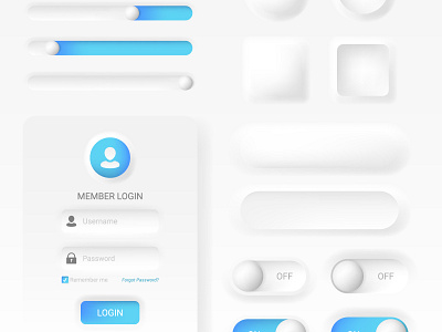 Buttons blue buttons cartoon design illustration illustrator interface mesh modern ui ux vector webdesign white