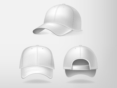 Cap baseball cap cartoon clipart design hat illustration illustrator mesh realistic vector white