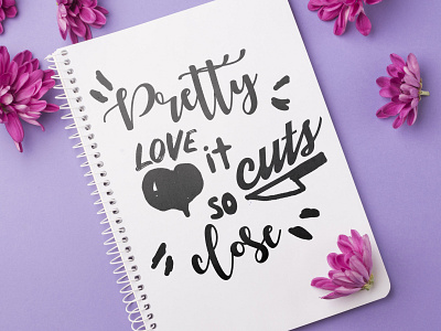 Love Cuts black cuts design fonts hand lettering heart illustration illustrator knife love pretty typography vector