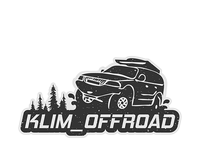Klim_Offroad 44 adrenaline black branding cartoon design illustration illustrator logo mitsubishi mud offroad pajero scratches vector