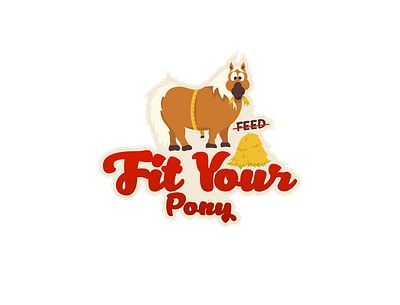 Fit Your Pony Logo Design branding design drawing fit illustration illustrator logo logotype pony vector