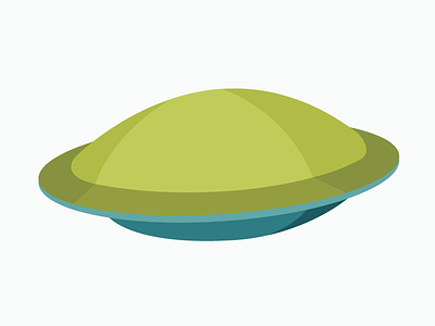 Flying saucer illustration illustration