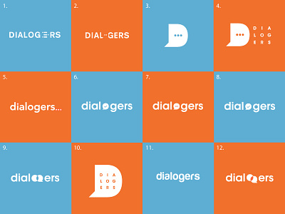 Dialogers / Logo explorations brand branding icon logo
