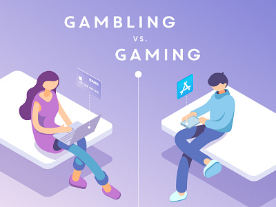 Part of an infographic “Gambling vs. Gaming”