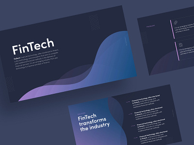 FinTech Pitch Deck data visualisation fintech keynote pitch deck pitchdeck power point powerpoint presentation startup tech technology