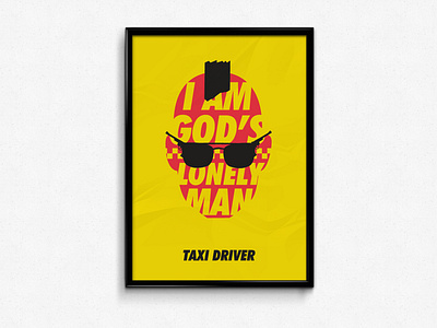 Taxi Driver Poster adobe illustrator design drawing flat graphic design illustration mokeup movie poster type typography vector