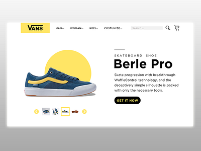 Vans Berle Pro adobe xd clean color design graphic design grid html css layout minimal new photoshop shoes simple type typography ui ux vans web webdesign