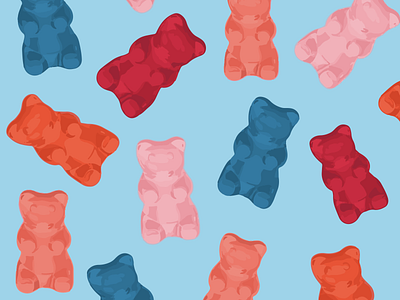 Gummy Bear Illustration bright candy drawing fun gummy bears illustration ipad procreate