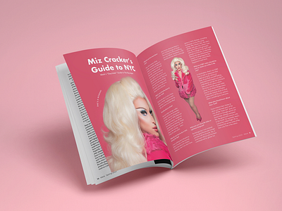 Werk Magazine Miz Cracker Spread drag drag queen drag race layout layout design lgbt lgbtq lgbtqia magazine magazine design publication publication design ru paul rupaul spread werk