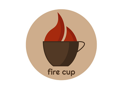 Fire Cup Logo design logo vector