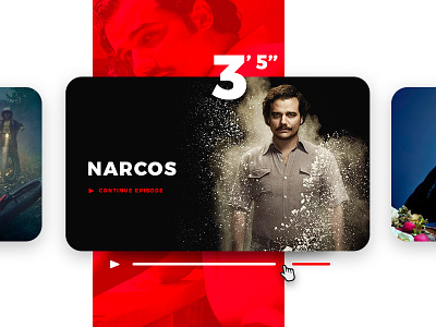 Netflix, Timeline hover episode hover narcos netflix play timeline ui ux visual