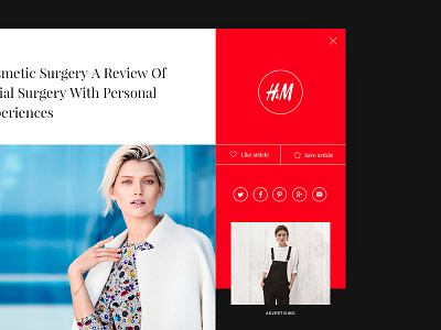 Sponsored Article article blog brand fashion product red sidebar social sponsored style ui ux