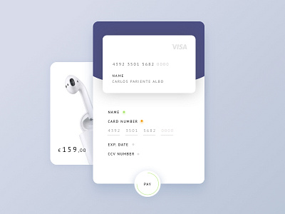 Daily UI #002 - Credit Card Checkout airpod apple buy card checkout credit daily ui visa