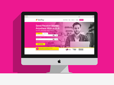 TotiPay Website agency website money transfer ui ux webdesign website website design