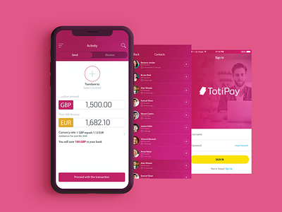 TotiPay Mobile App concept