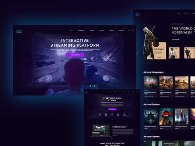 Streaming platform & Game store concept