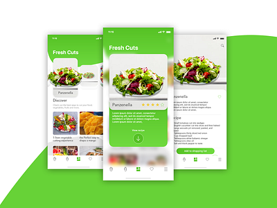 Salad recipes app by Mohamed A. Hussien on Dribbble