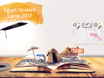 Egypt Student Camp 2017 advertisement artwork event poster photo manipulation poster