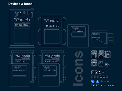 Ruptela Devices illustrations devices icons illustration notification tracker