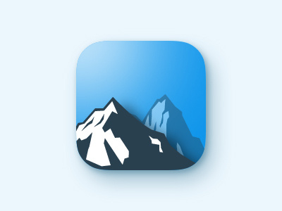 Mountain GPS app icon flat icon ios mountain simple