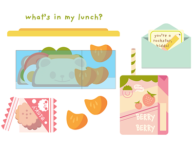 Child's Lunch Box! cute cute art design food illustration vector