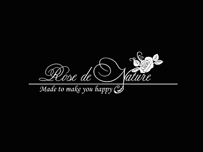 Logo for parfume shop «Rose de Nature» branding design flat flowers icon identity illustration illustrator lettering logo logotype minimal vector web website