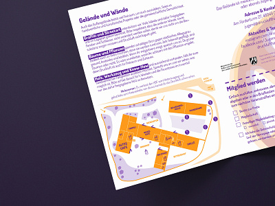 Freiraum 3 a5 flyer editorial design map plan