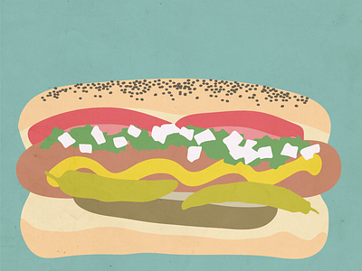 Chicago Hotdog chicago design hotdog illustration