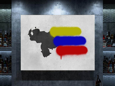 Venezuelan Flag Graffiti artiful canvas canvas print e commerce freedom fuckchavez libertad motivation objectives venezuela