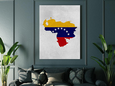 Venezuela Map Flag