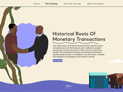 Digital Financial Services Illustration and Website Design