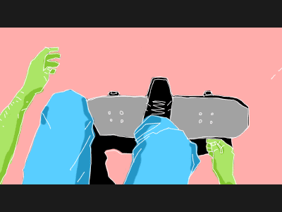 Zombie Skater 2D Animation Gif by Volkan Aydemir on Dribbble
