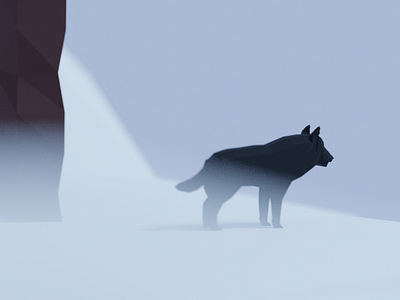 House of Wolves. b3d blender games of throne illustration isometric low poly lowpoly snow wall wolves