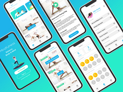 Yoga Lessons app concept