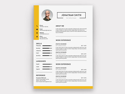 Resume Design a4 paper branding cv template digital flyer flyer template resume cv uiuxdesign