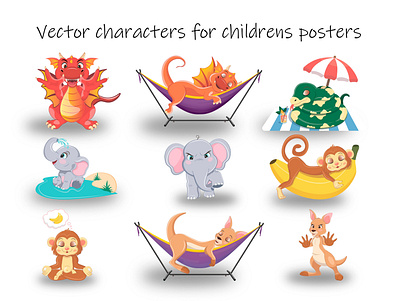 How do you manage your emotions? art cartoon character design child cozy design dragon elephant illustration kangaroo monkye shake sweet