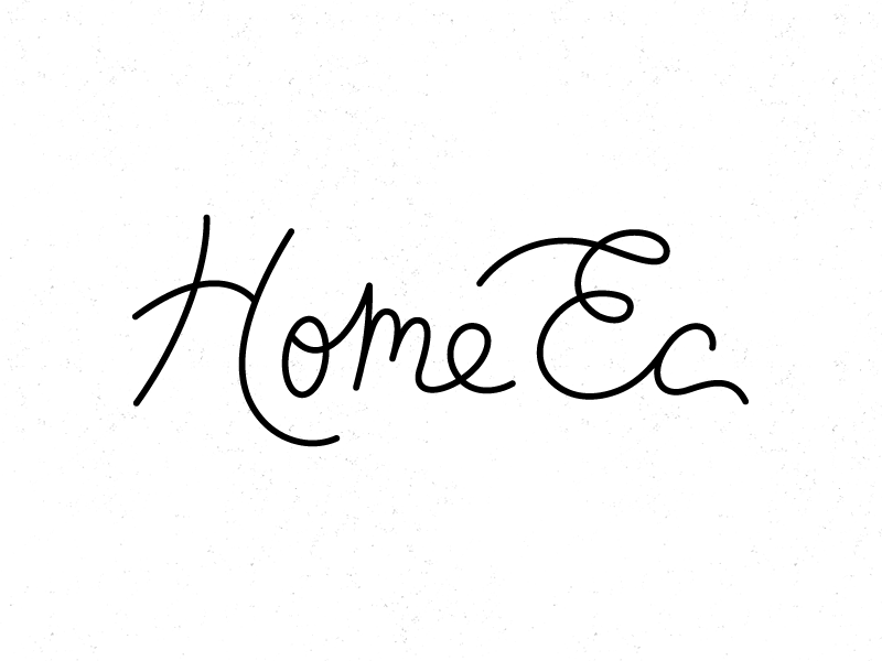 Home Ec logo logotype script