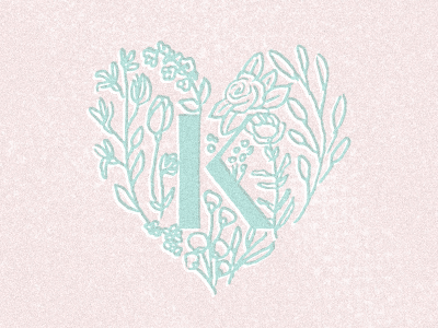 K v2 floral k logo monogram typography