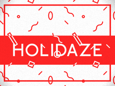 HOLIDAZE gif holidays pattern red