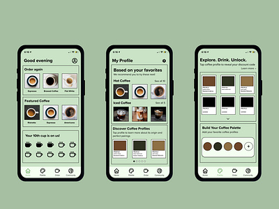 Coffee Palette App Design