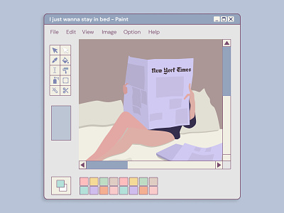 Windows 95 Paint Illustration figma illustration mondays mood pastel stayhome vector vectorart windows