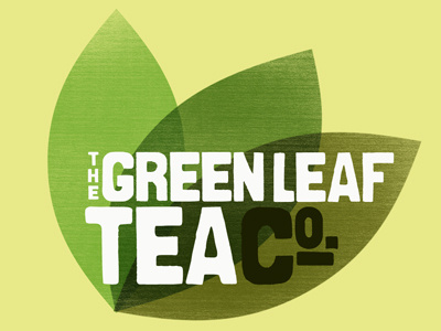Green Leaf Tea Co. #3 green texture vintage