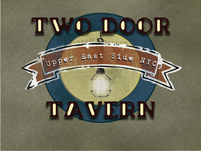 Twodoortavern texture restaurant new york logo 1920s