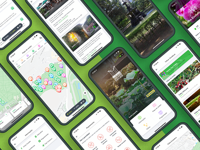 Jardim Botânico do Rio de Janeiro App #3 app botanical brazil design garden map marker mobile nature pixeldrops rio de janeiro ui uiux ux