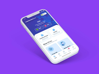 Brazil’s Official COVID-19 App #02 brazil coronavirus covid covid 19 covid19 health home ios mobile purple symptom ui ux