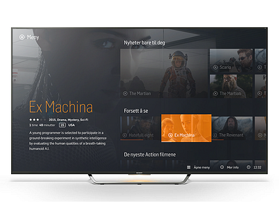 TV2 Sumo connectedtv streaming tv ui ux