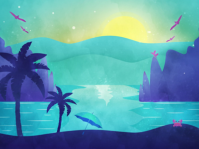 Cyan Skies background beach game game art game background ocean