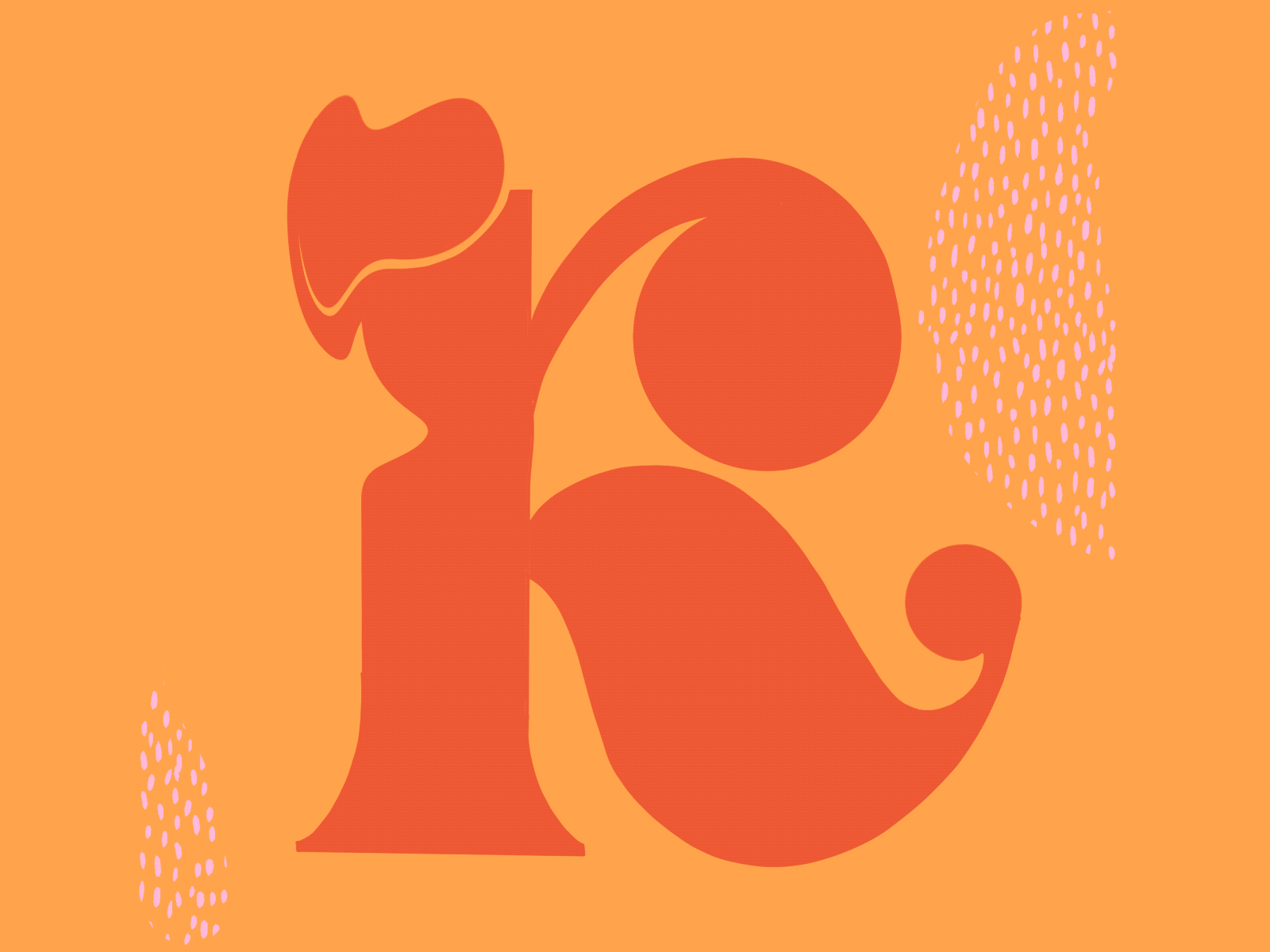 K—Kinetic 36daysoftype dropcap illustration kinetic lettering