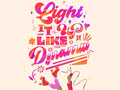 Dynamite! bts dynamite illustration lettering retro